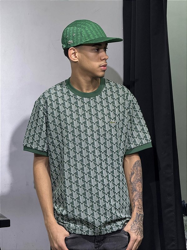 Camiseta  lacoste monograma verde TH1197-23-D1R