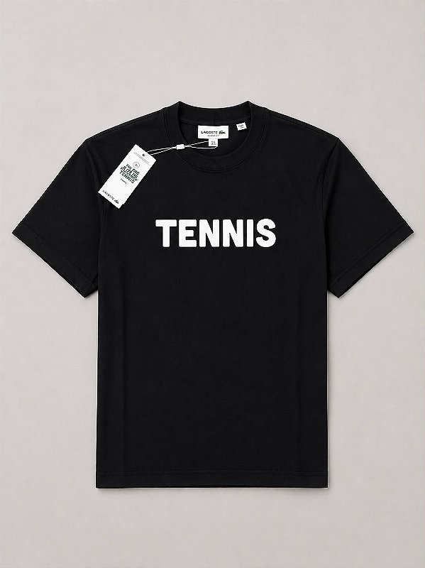 camiseta lacoste tennis preta  TH1578-23-350