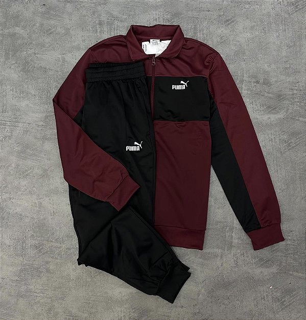 CONJUNTO PUMA VINHO E PRETO 687304-96