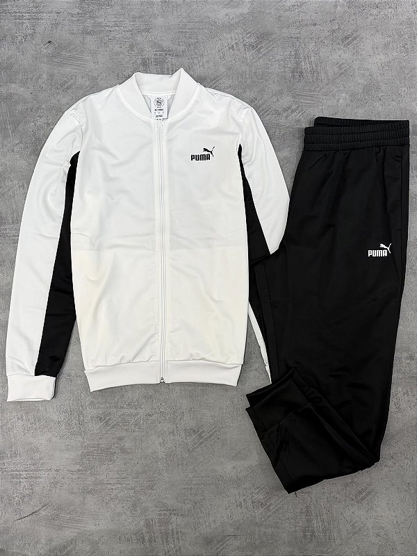 Conjunto puma bco+Preto 691905-02 Feminino usa unissex