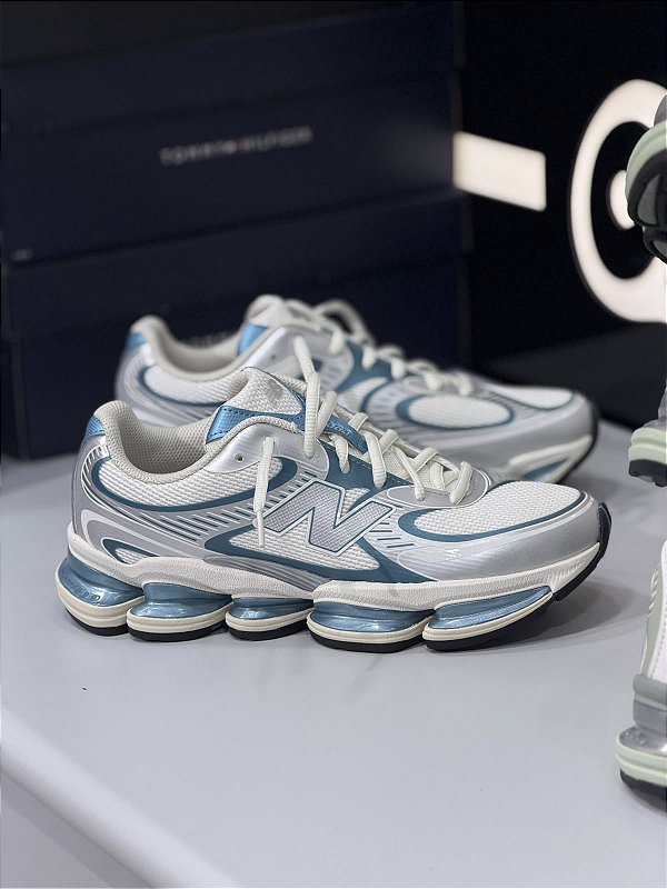 NEW BALANCE ABZORB 2000- Branco + Azul metalic