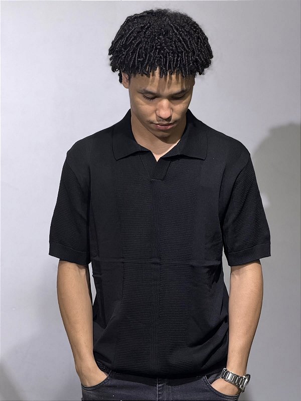 POLO TRICÔ RIVALY- PRETA