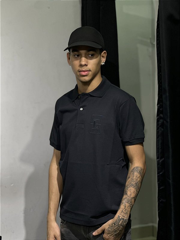 POLO LACOSTE L TENNIS- PRETA