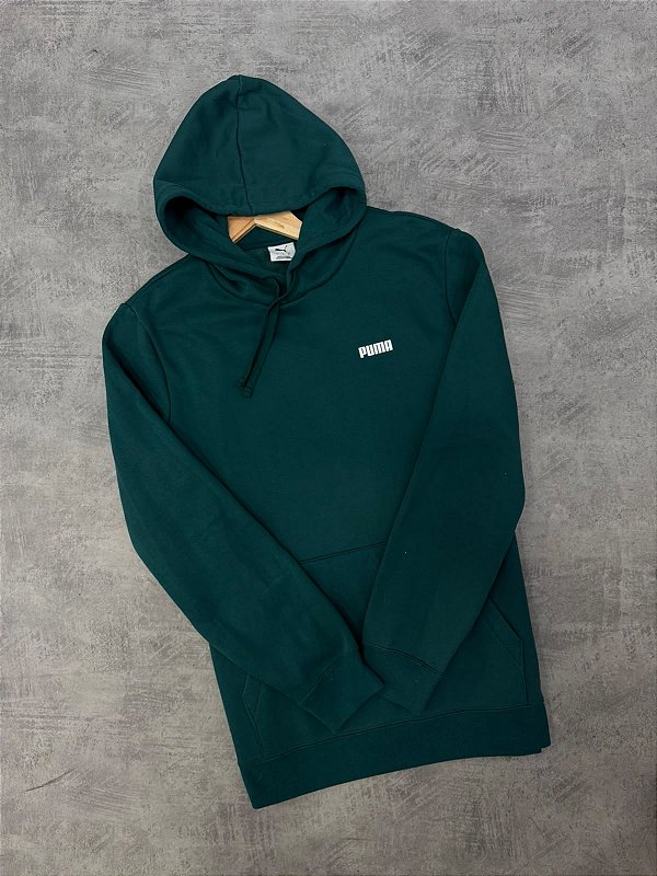 Moletom puma small Logo pequeno- verde