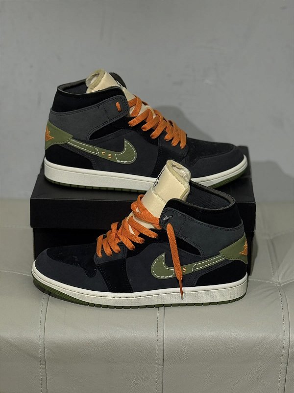 Tenis Jordan 1 Mid SE Craft Light Olive - FD6817-003