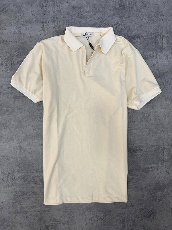 POLO BASIC ZIPER SL OFICIAL- BEGE