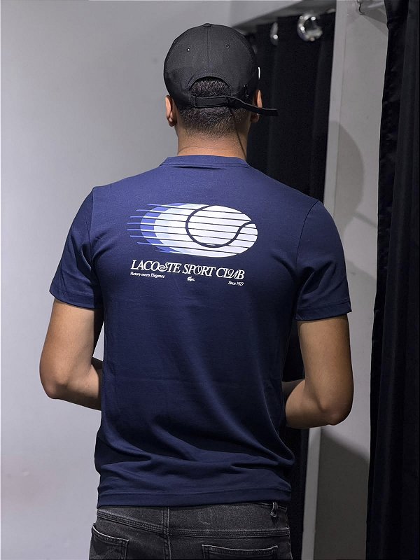 Camiseta lacoste sport club  Azul marinho- TH6655-23-525