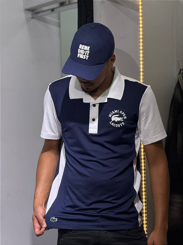 Camisa polo lacoste miami open -DH775223525