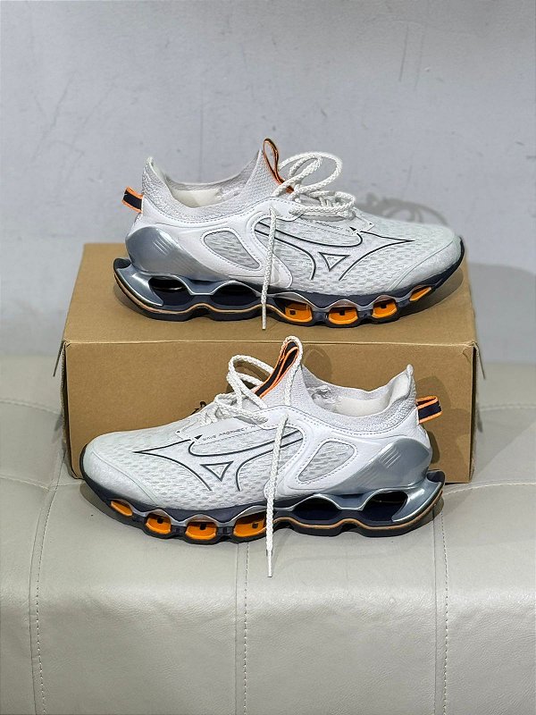 Mizuno Wave Prophecy 14 Branco/Laranja