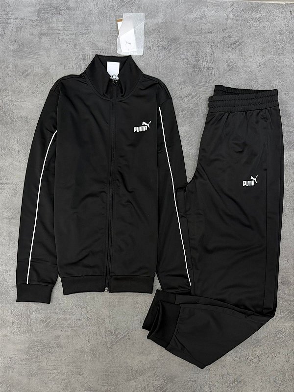 CONJUNTO PUMA TRACKSUIT - PRETO + BRANCO