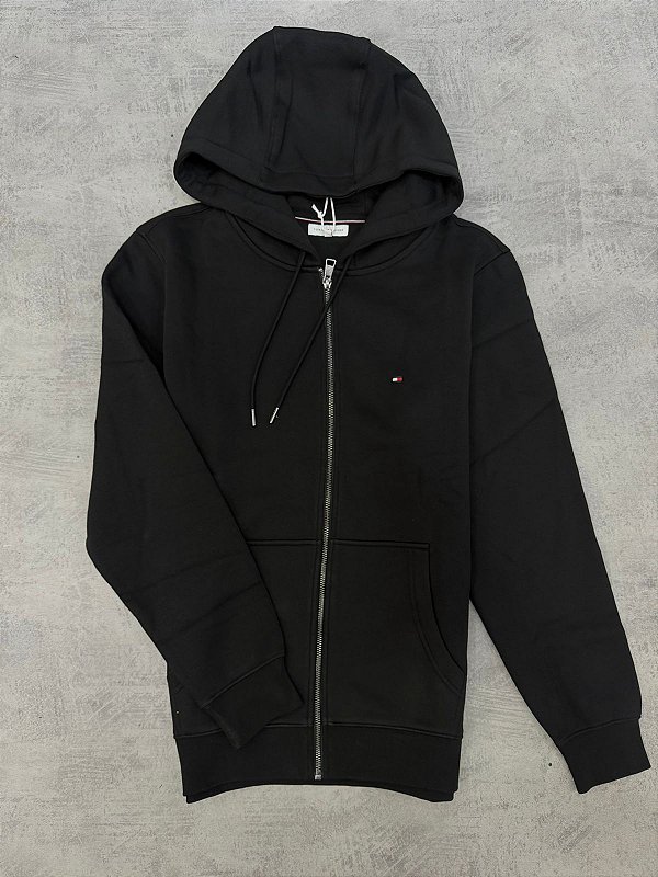 Moletom tommy hilfiger ziper PRETO - THMW0MW31492-BDS