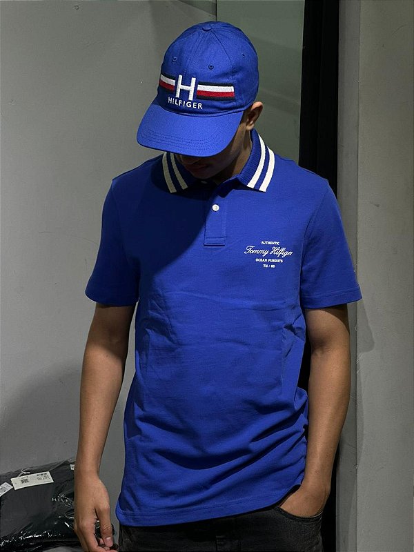 POLO TOMMY HILFIGER AUTHENTIC OCEAN PURSUITS- AZUL ROYAL