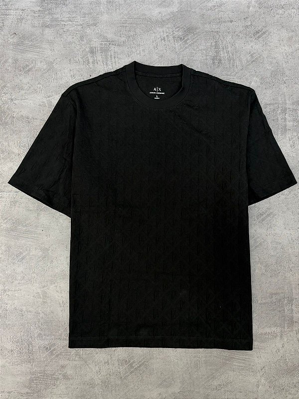 CAMISETA  ARMANI MONOGRAMA PRETA