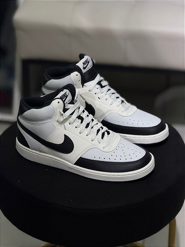 NIKE COURT VISION MID BRANCO+PRETO