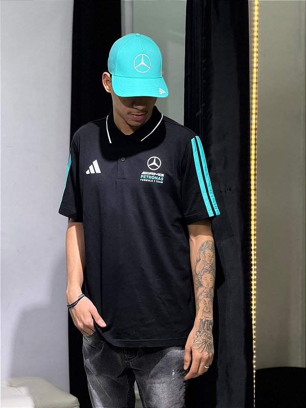 POLO ADIDAS MERCEDES AMG- PRETA