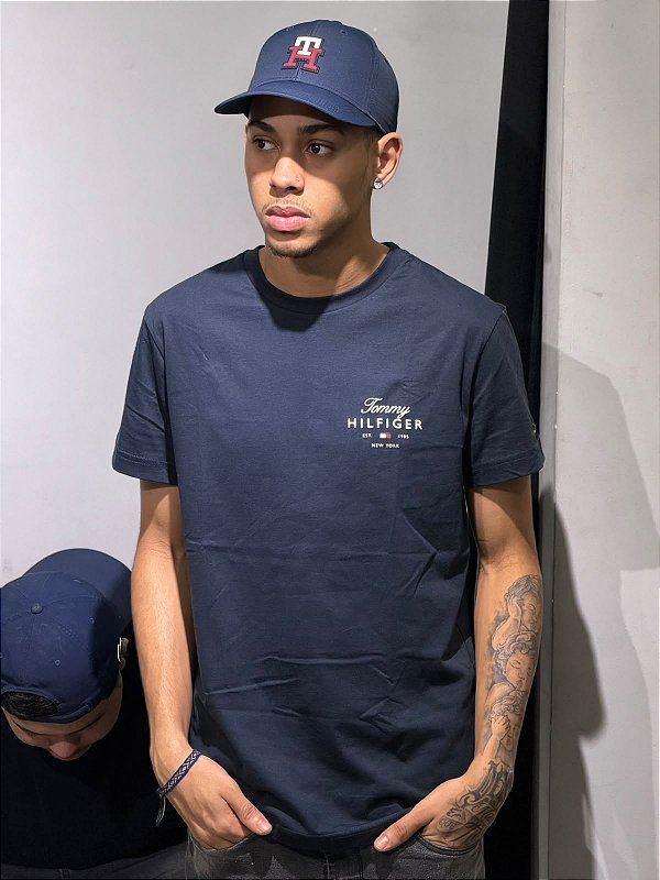 CAMISETA TOMMY NEW YORK AZUL MARINHO-THDW5