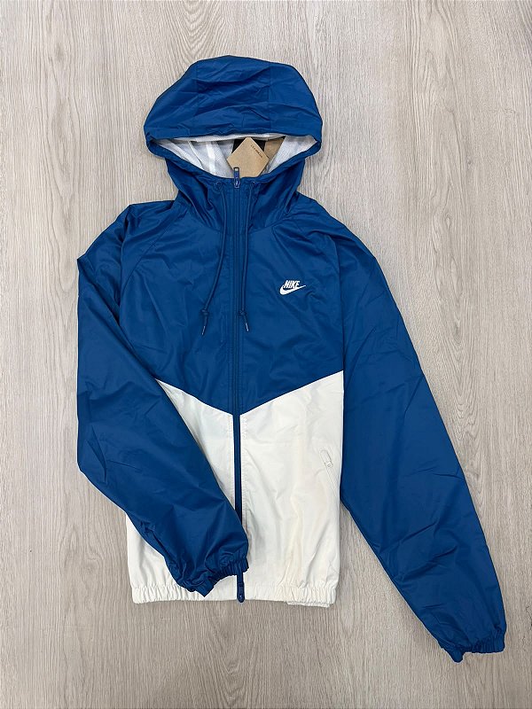 JAQUETA NIKE  Windrunner- AZUL+ BRANCO