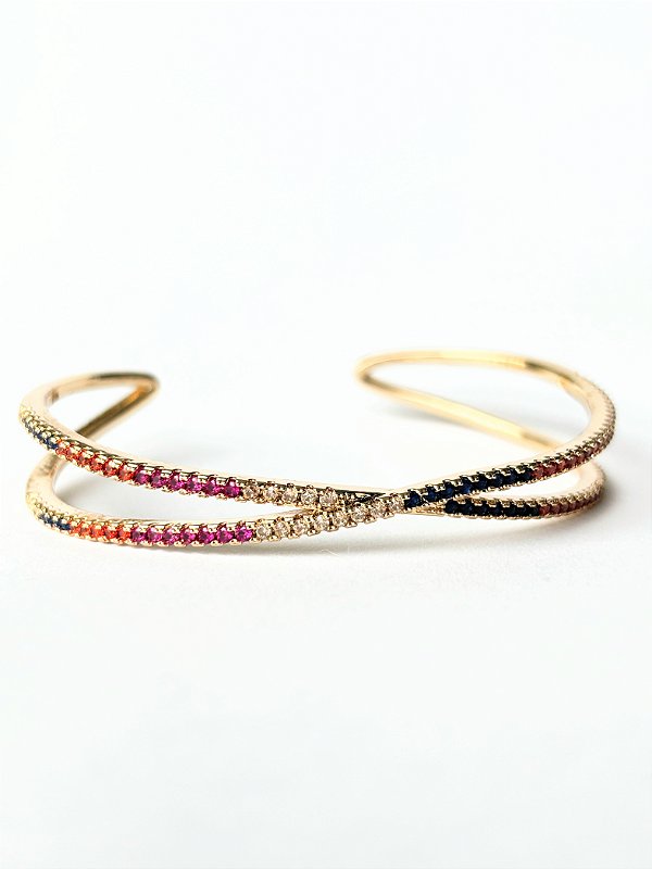 Bracelete com zircônias coloridas - Luma