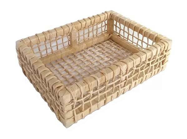 Cesta Bandeja em Palha de Milho
