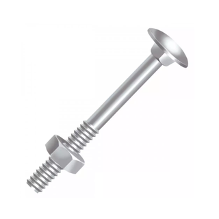 Parafuso Frances 3/16 X 3 Zincado Com Porca 4,76mm - 100 Unidades