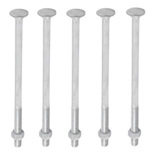 Parafuso Frances 3/8" X 7" Zincado New Fix - 50 Peças