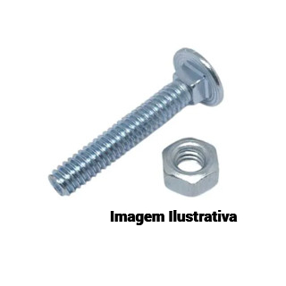Parafuso Frances Zincado 1/4" X 2" New Fix - 100 Unidades