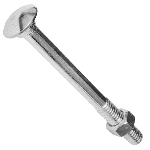 Parafuso Frances Zincado 5/16" X 4 1/2" - 100 Unidades com Porca