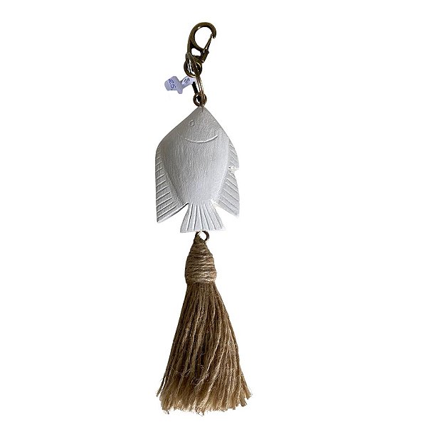 Chaveiro Peixe Búzios Off white(25xx8)