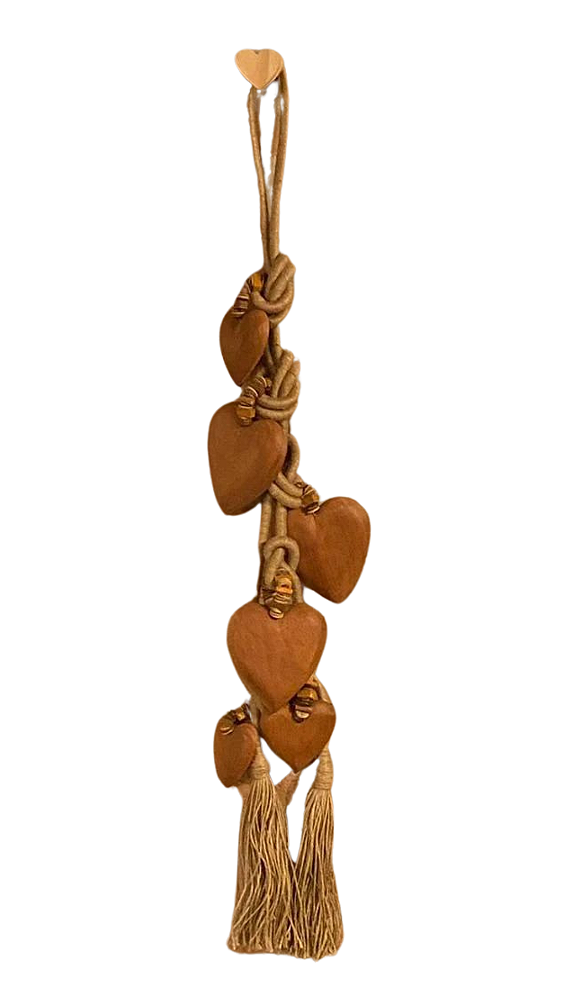 Colar de Mesa/Parede Penca Coração Nylon (1m e 15cm)