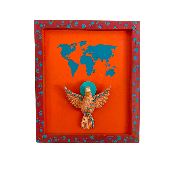Quadro Divino Mapa Mundi (45x40)