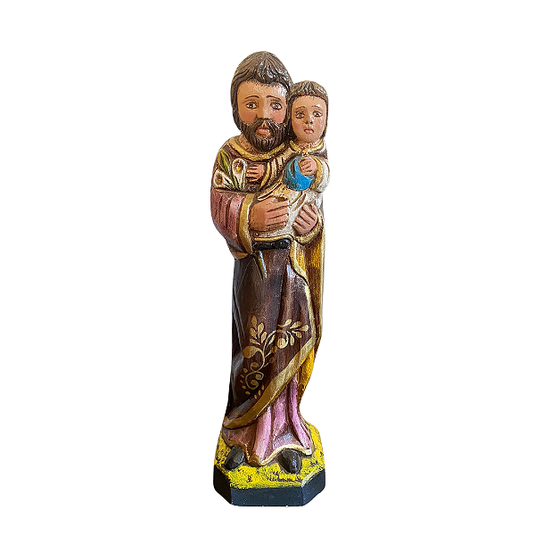 Escultura São José Colorida (32cm altura)