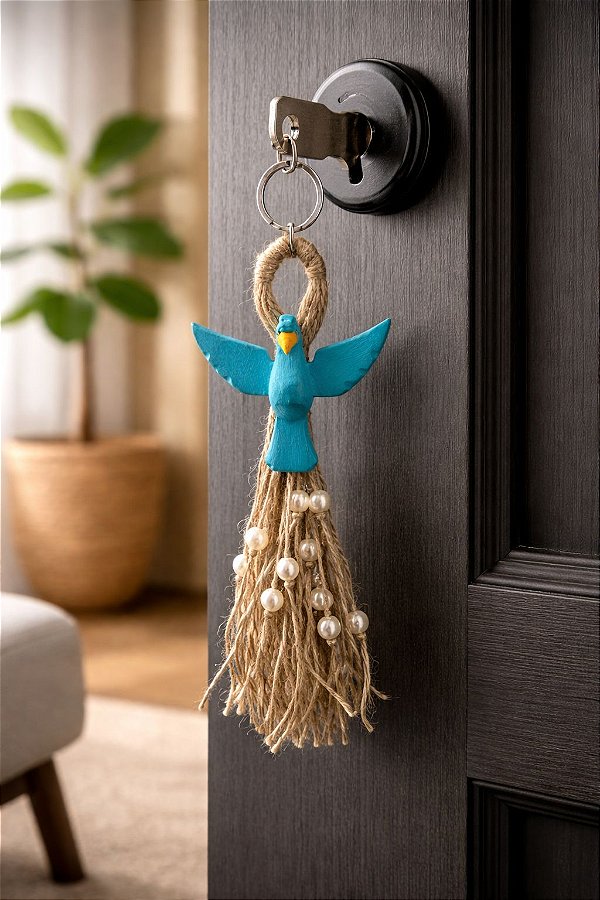 Chaveiro Divininho Turquesa (25X9)