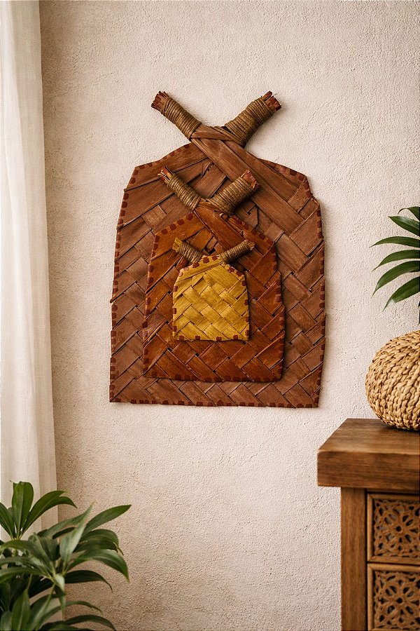 Leque Raízes da Terra Natural (40x35)