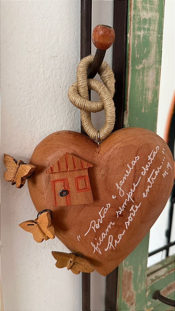 Coração Poesia Sorte (23x16)