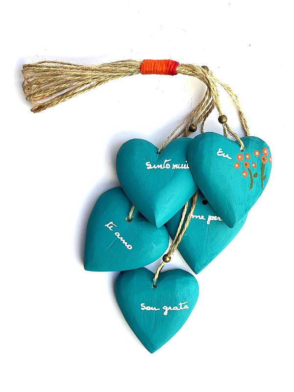 CORAÇÃO DO AMOR TURQUESA (31cm)