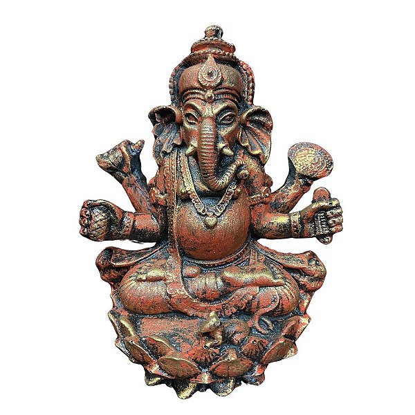 Ganesha na Flor vermelho