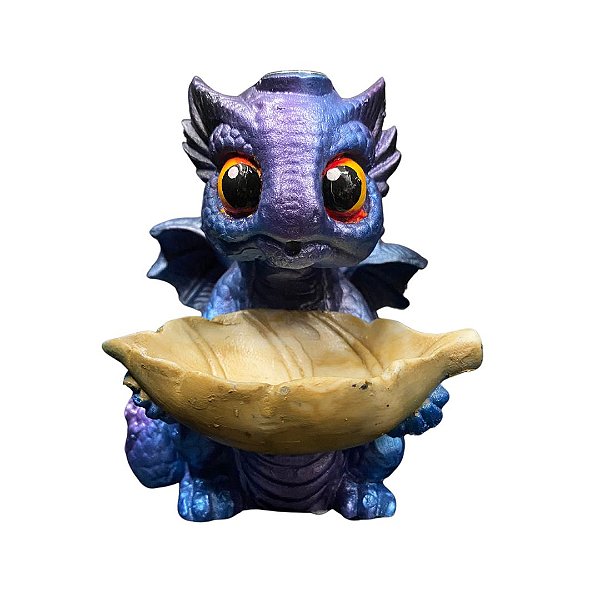 Incensário Cascata Baby Dragão Azul