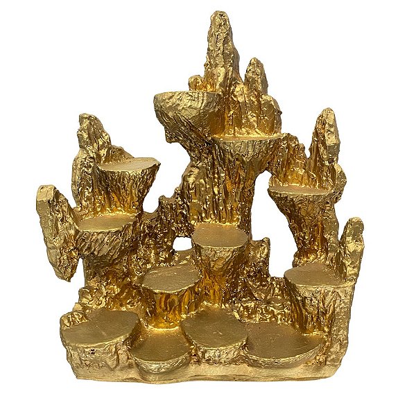 Altar em Resina Dourado com 12 Orixás