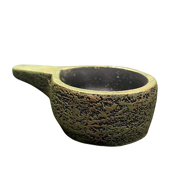 Incensário Panelinha - Verde e Dourado