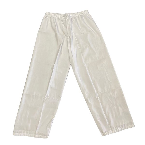 Calça de microfibra branca tam G