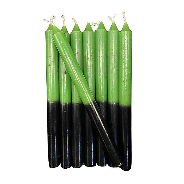 Vela Palito Verde e Preta - 1kg