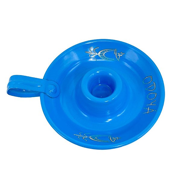 Castiçal Aluminio P/ 1 Vela Colorido Iemanjá