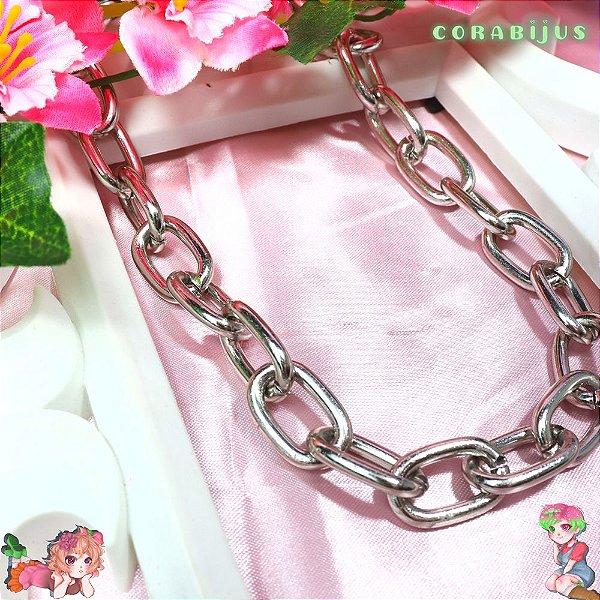 COLAR CORRENTE PRATA (UNID)