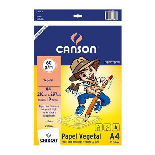BLOCO PAPEL VEGETAL 60GR A4