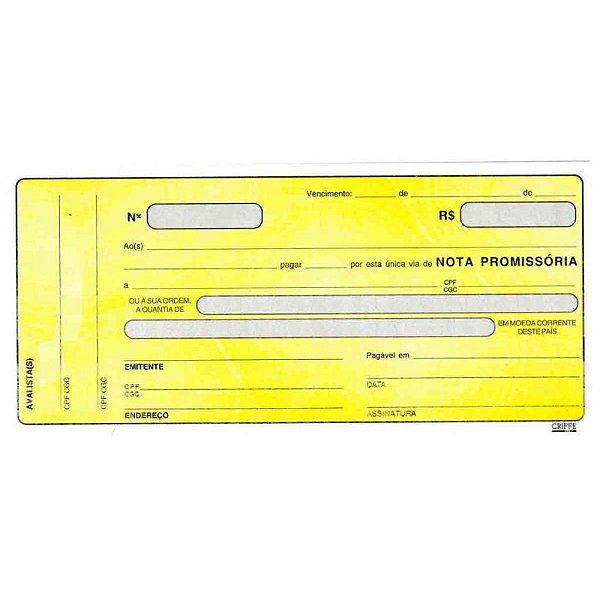BLOCO NOTA PROMISSORIA C/50FLS