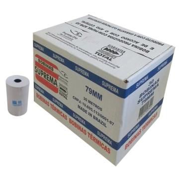 BOBINA TERMICA 79MM ECF - NFCE C/30MTS SUPREMA