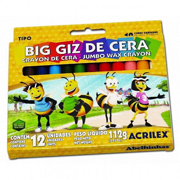 GIZÃO BIG GIZ DE CERA REDONDO ACRILEX
