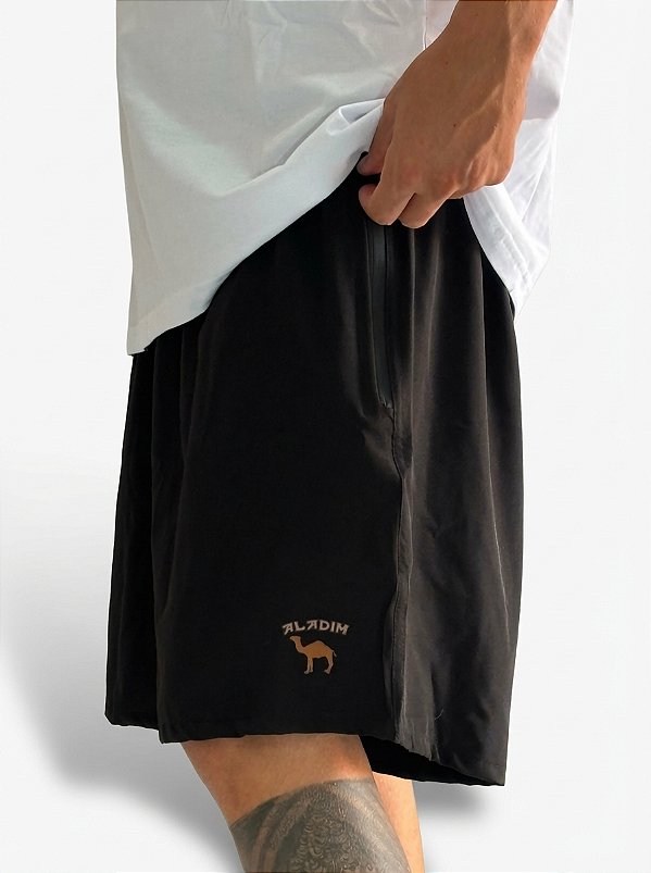 Shorts Básico Camelo com Bolso Vedado