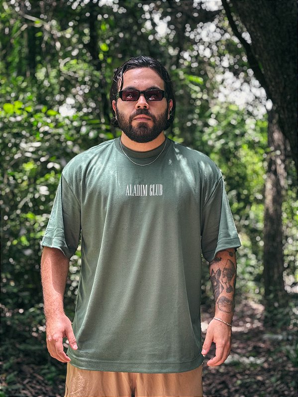 Camiseta ALADIM CLUB Letter Verde Suedine