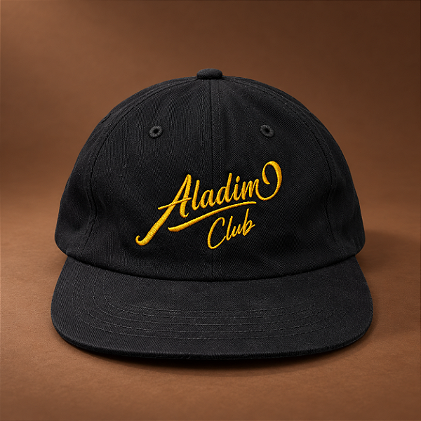 Boné Six Panel Preto/Amarelo